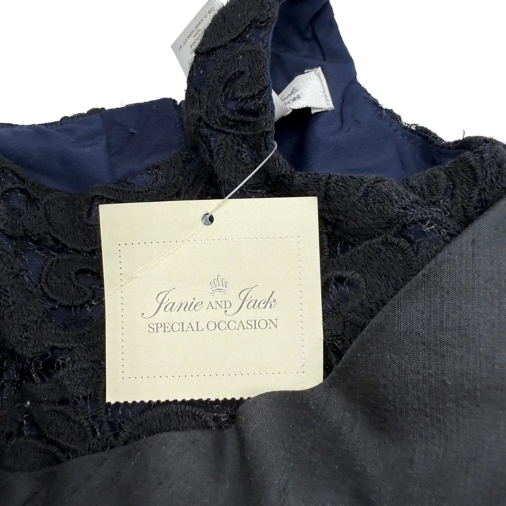Janie and Jack‎ Special Occasion Dress NWT Size 3-6 Mos Black/Navy